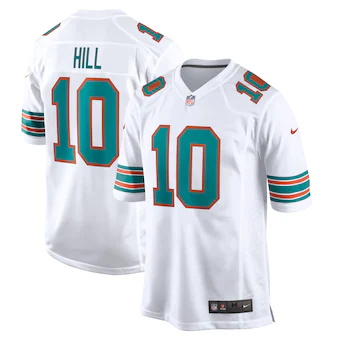 mens nike tyreek hill white miami dolphins alternate game j